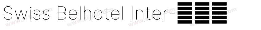Swiss Belhotel Inter字体转换